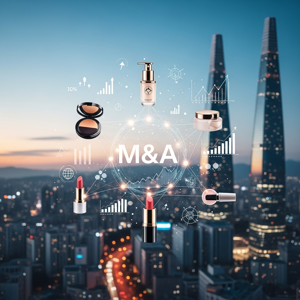 Illustration of M&A 관점에서 분석한 대한민국 화장품 산업 트렌드 및 시장 전망