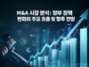 M&A 시장 분석: 정부 정책 변화와 주요 흐름 및 향후 전망 Charts analyzing specific data